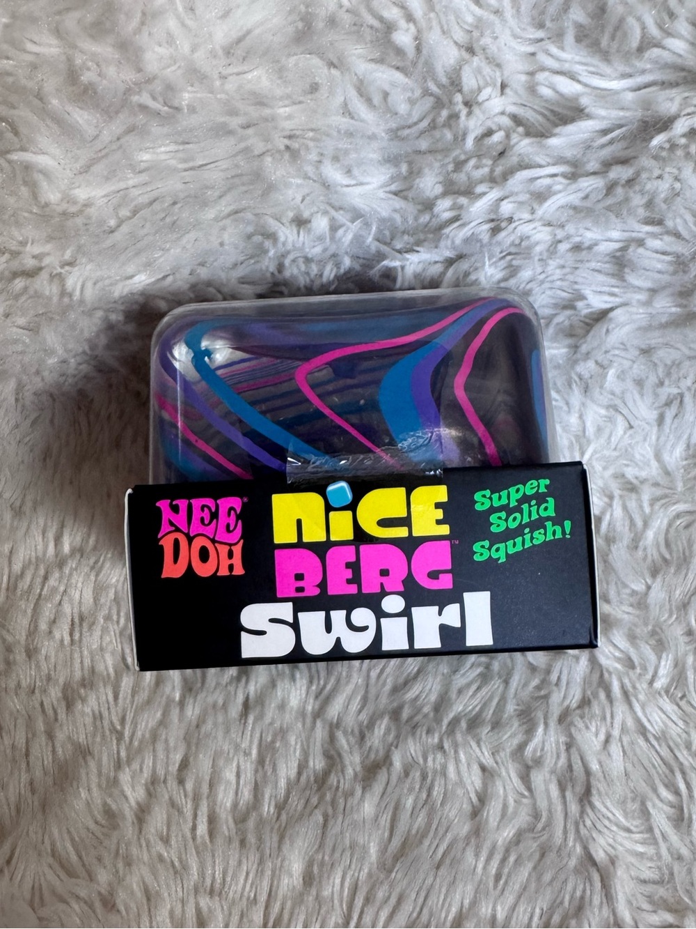 BNIB Schylling NeeDoh Nice Berg Swirl - Blue Purple Pink - Authentic, HTF